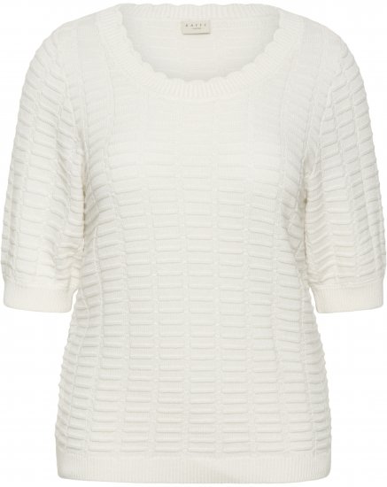 Kaffe Curve Lotia Pullover Chalk - Pleten puloverji - 