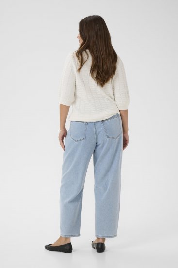 Kaffe Curve Lotia Pullover Chalk - Pleten puloverji - 