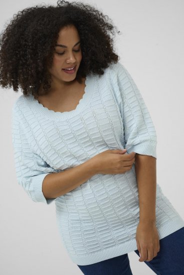 Kaffe Curve Lotia Pullover Nantucket Breeze Blue - Pleten puloverji - 