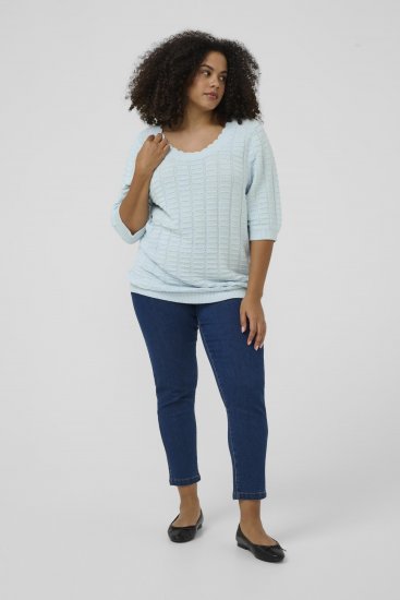 Kaffe Curve Lotia Pullover Nantucket Breeze Blue - Pleten puloverji - 