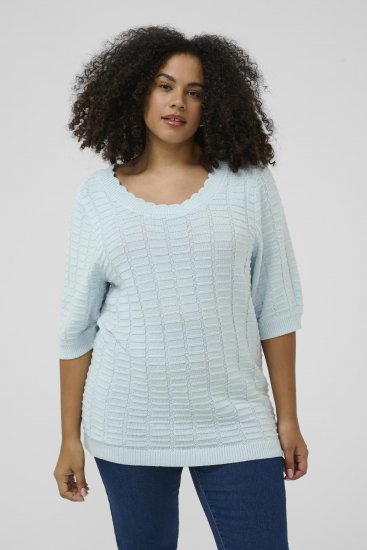 Kaffe Curve Lotia Pullover Nantucket Breeze Blue - Pleten puloverji - 