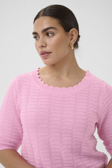 Kaffe Curve Lotia Pullover Pink Frosting - Pleten puloverji - 