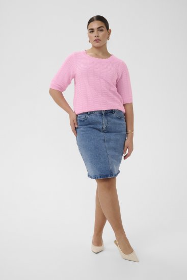 Kaffe Curve Lotia Pullover Pink Frosting - Pleten puloverji - 