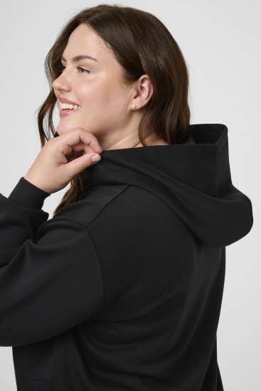 Kaffe Curve Annita Sweatshirt Black - Puloverji s kapuco - 
