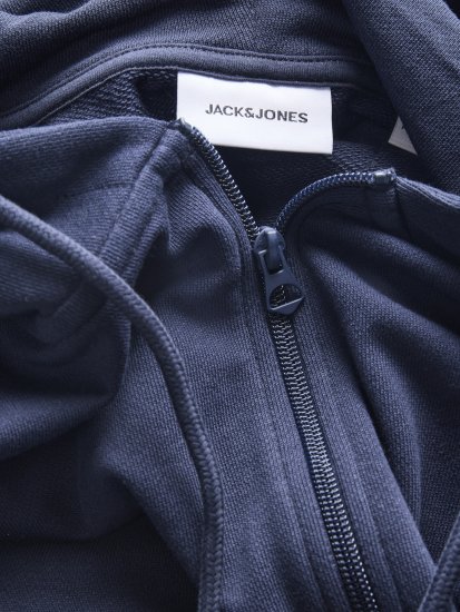 Jack & Jones College Logo Hoodie Navy - Puloverji & jopice - Moški Puloverji & Jopice za Močnejše Postave