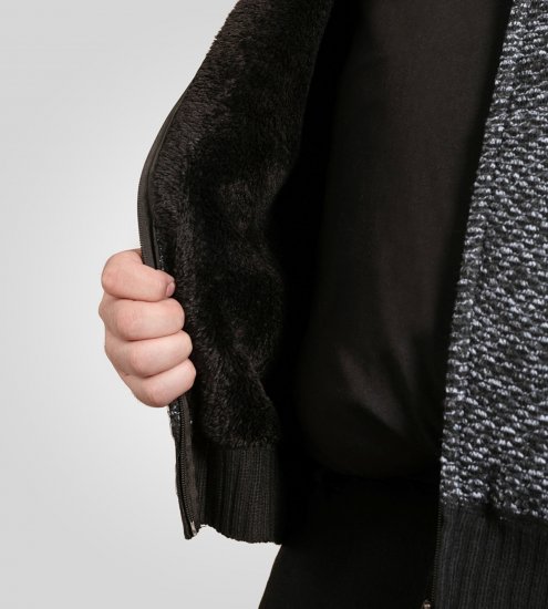Duke Fareham Bonded Sherpa Lining Knitted Hoodie Grey - Puloverji & jopice - Moški Puloverji & Jopice za Močnejše Postave