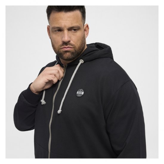 North Latitude Cardigan Hoodie Black - Puloverji & jopice - Moški Puloverji & Jopice za Močnejše Postave