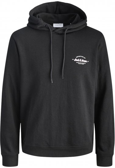 Jack & Jones Brandon Hoodie Black - Puloverji & jopice - Moški Puloverji & Jopice za Močnejše Postave