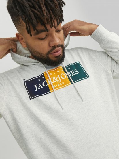 Jack & Jones Codyy Hoodie White - Puloverji & jopice - Moški Puloverji & Jopice za Močnejše Postave