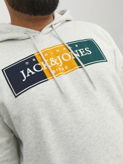 Jack & Jones Codyy Hoodie White - Puloverji & jopice - Moški Puloverji & Jopice za Močnejše Postave