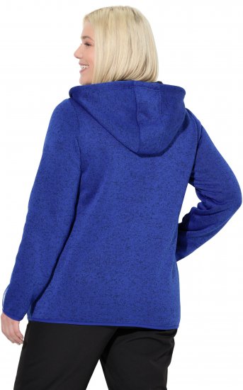 Ulla Popken Sweater Knit Fleece Hoodie Capri Blue - Puloverji & jopice - 