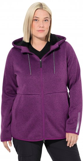 Ulla Popken Sweater Knit Fleece Hoodie Aubergine - Puloverji & jopice - 