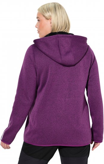 Ulla Popken Sweater Knit Fleece Hoodie Aubergine - Puloverji & jopice - 