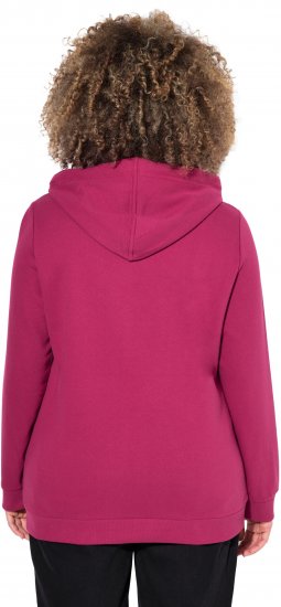Ulla Popken Rock Sequined Hoodie Ruby - Puloverji & jopice - 