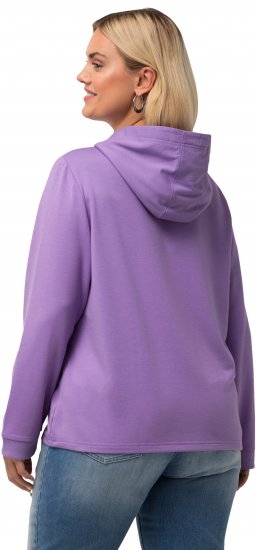 Ulla Popken City Name Graphic Hoodie Light Purple - Puloverji & jopice - 