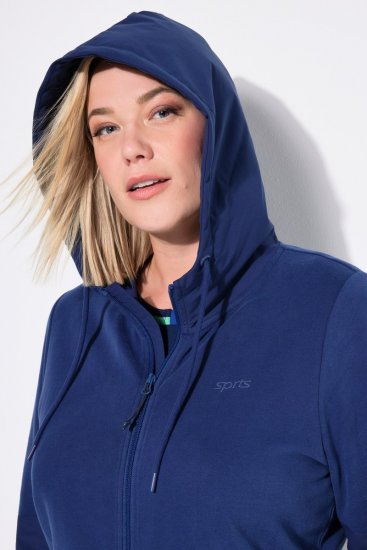 Ulla Popken Athletic Department Hoodie Navy - Puloverji & jopice - Udobni puloverji in pletenine