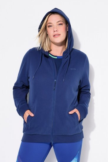 Ulla Popken Athletic Department Hoodie Navy - Puloverji & jopice - Udobni puloverji in pletenine