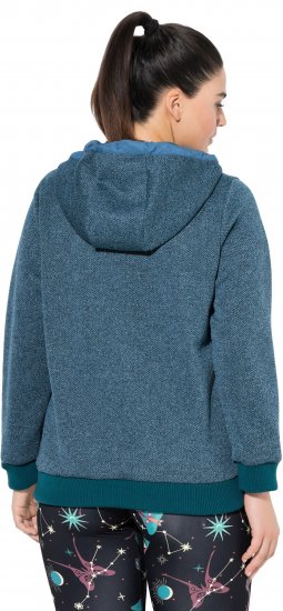 Ulla Popken Fleece-Lined Hoodie Dark Petrol - Puloverji & jopice - 
