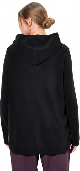 Ulla Popken Fleece Sweatshirt Hoodie Black - Puloverji & jopice - 