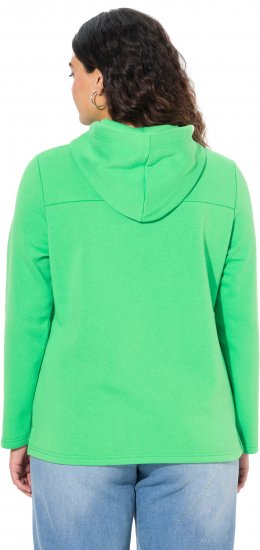 Ulla Popken TRUE Lettering Hoodie Mint Green - Puloverji & jopice - 