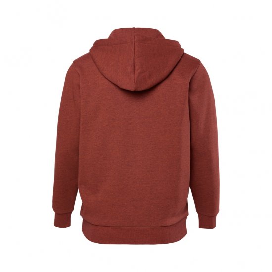 JP1880 Hoodie With Zipper Brick Brown - Puloverji & jopice - Moški Puloverji & Jopice za Močnejše Postave