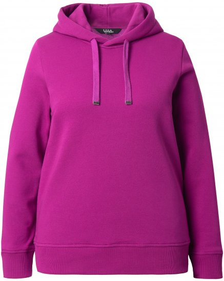Ulla Popken Relaxed Fit Long Sleeve Hoodie Berry - Puloverji & jopice - 