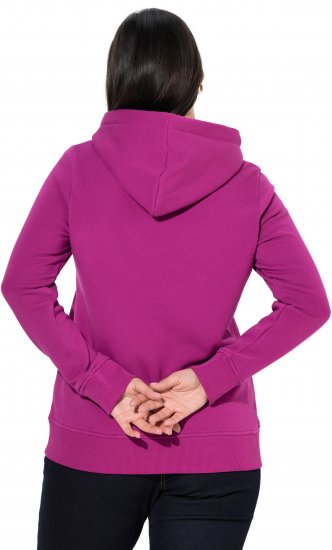 Ulla Popken Relaxed Fit Long Sleeve Hoodie Berry - Puloverji & jopice - 