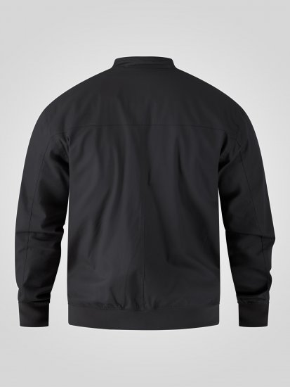 D555 Kent Elastic Rib Hem & Cuffs Harrington Jacket Black - Jakne - Moške bunde za Močnejše Postave