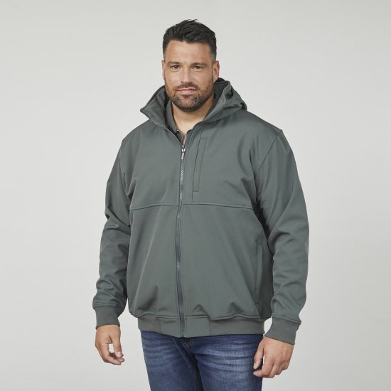North Latitude 61301 Softshell Jakna s Snemljivo Kapuco Temno Zelena - Jakne - Moške bunde za Močnejše Postave