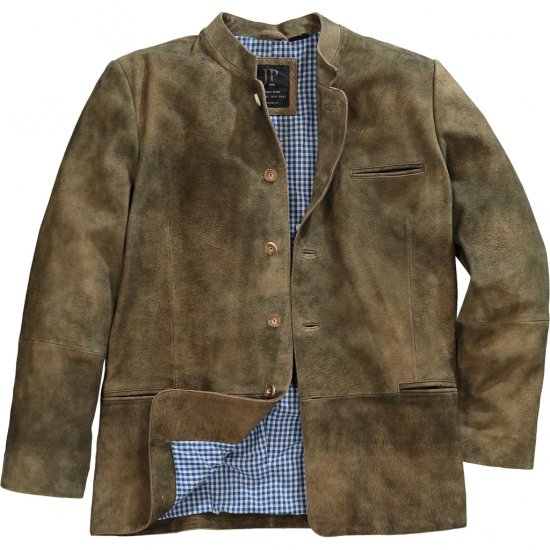 JP1880 Traditional Jacket Janker Goat Suede Brown - Svečana oblačila - Praznična in svečana oblačila – Praznujte elegantno in udobno