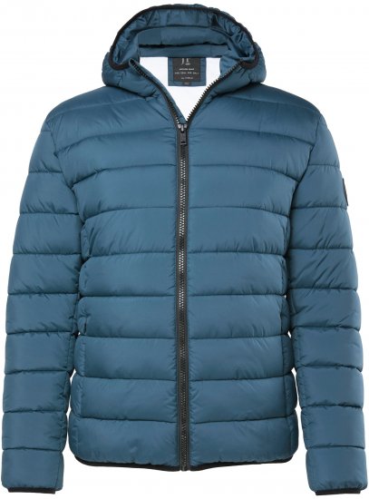JP1880 Quilted Hooded Jacket Deep Blue - Jakne - Moške bunde za Močnejše Postave