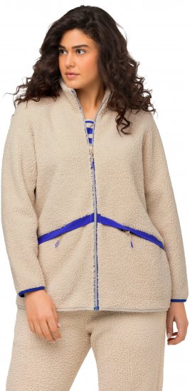 Ulla Popken Teddy Fleece Jacket Vanilla - Jakne - 