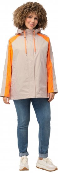 Ulla Popken HYPRAR Color Black Water Repellent Jacket Dark Putty - Jakne - 