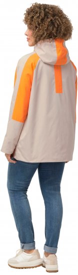 Ulla Popken HYPRAR Color Black Water Repellent Jacket Dark Putty - Jakne - 