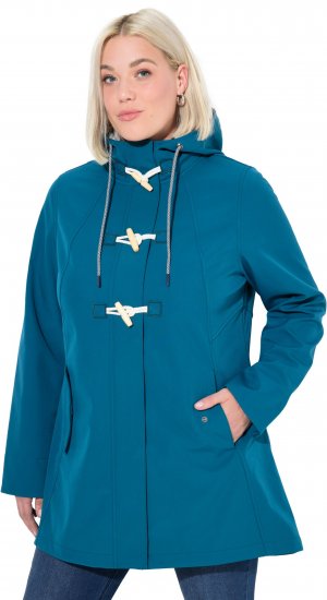 Ulla Popken HYPRAR Water-Repellent Softshell Jacket Teal - Jakne - 