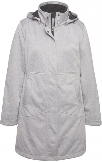 Ulla Popken HYPRAR Melange Softshell Jacket Grey Melange - Jakne - 