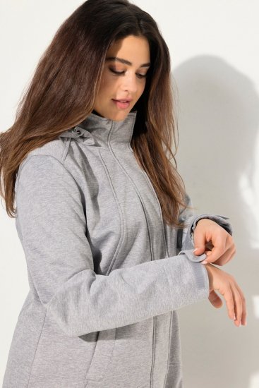 Ulla Popken HYPRAR Melange Softshell Jacket Grey Melange - Jakne - Jakne za ženske v velikih številkah