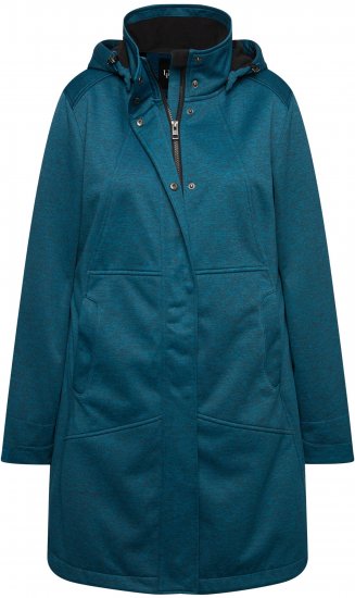 Ulla Popken HYPRAR Melange Softshell Jacket Grey Blue - Jakne - 