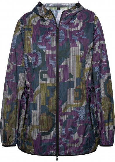 Ulla Popken Abstract Print Lightweight Rain Jacket Mixed Colors - Jakne - 