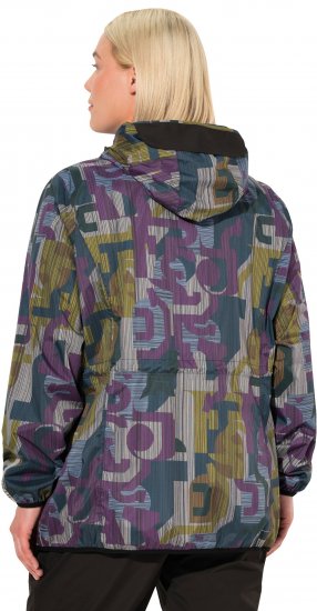Ulla Popken Abstract Print Lightweight Rain Jacket Mixed Colors - Jakne - 