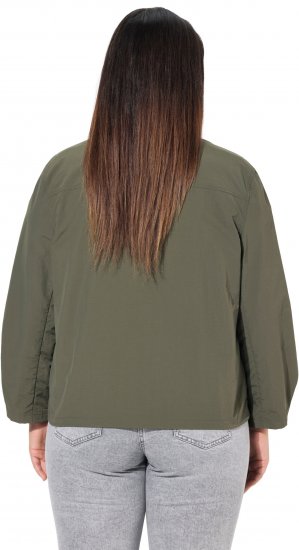 Ulla Popken Cargo Style Elastic Hem Jacket Olive Grey - Jakne - 