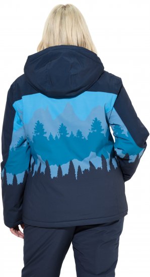 Ulla Popken Landscape Print Triple Function Performance Jacket Navy - Jakne - 