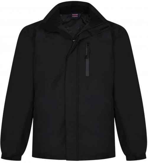 Espionage JT121 Padded Waterproof Coat Black - Jakne - Moške bunde za Močnejše Postave
