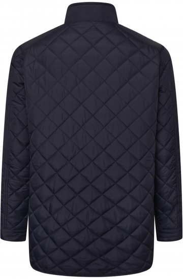 Kam Jeans KV139 Heritage Quilted Parka Jacket Navy - Jakne - Moške bunde za Močnejše Postave
