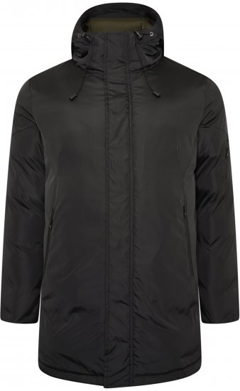 Kam Jeans KV140 Parka Jacket Black - Jakne - Moške bunde za Močnejše Postave