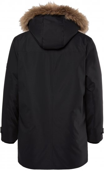 Men Plus Parka With Fur Hood Black - Jakne - Moške bunde za Močnejše Postave