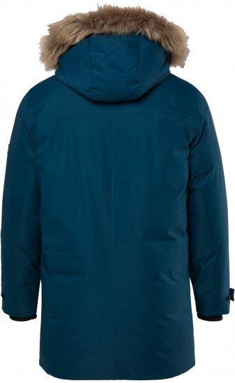 Men Plus Parka With Fur Hood Dark Green - Jakne - Moške bunde za Močnejše Postave