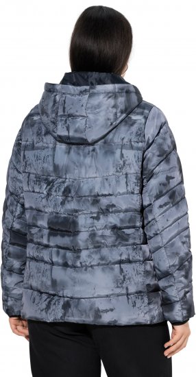 Ulla Popken HYPRAR Quilted Abstract Print Jacket Black - Jakne - 