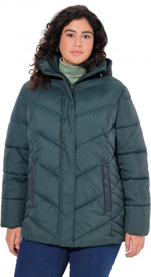 Ulla Popken HYPRAR Reflective Detail Quilted Jacket Dark Green - Jakne - 