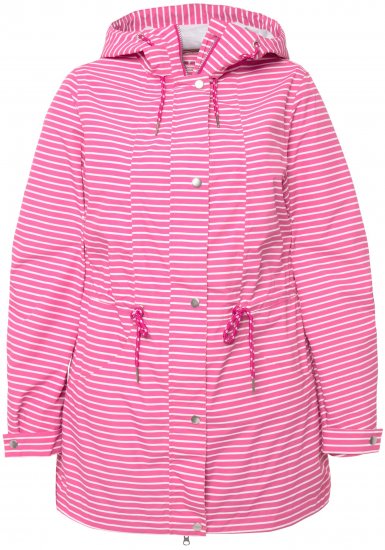 Ulla Popken HYPRAR Striped Triple Function Jacket Fuchsia Pink - Jakne - 